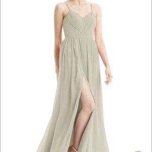Taupe Azazie bridesmaids dress